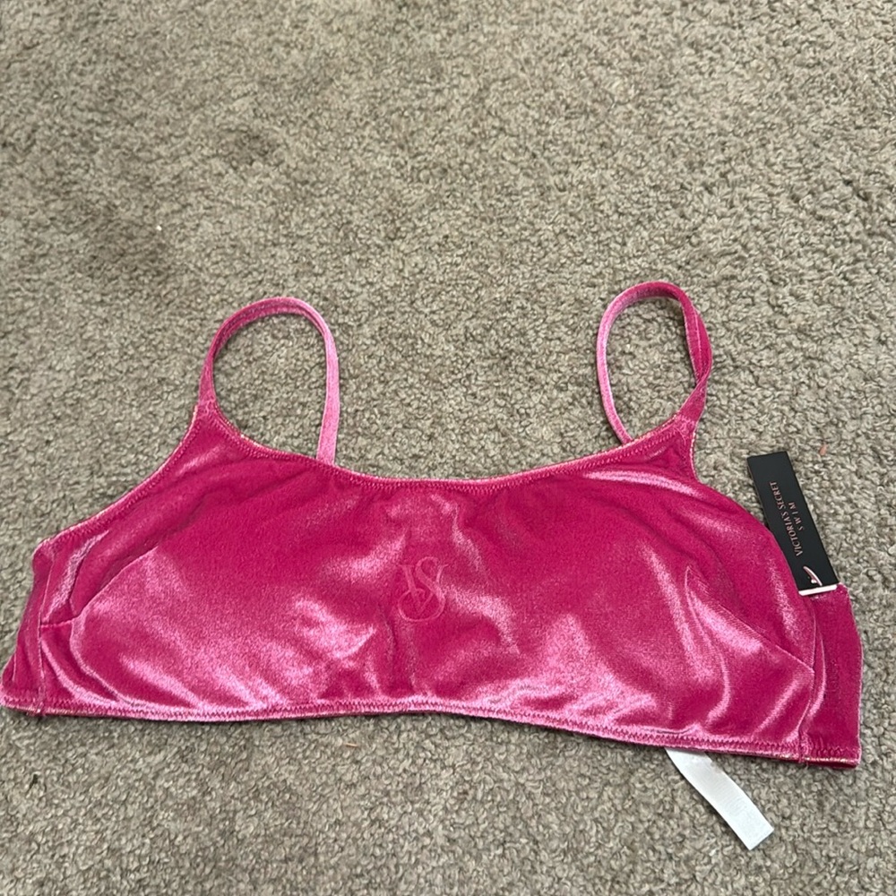 Hot pink velvet Victoria Secret bikini top